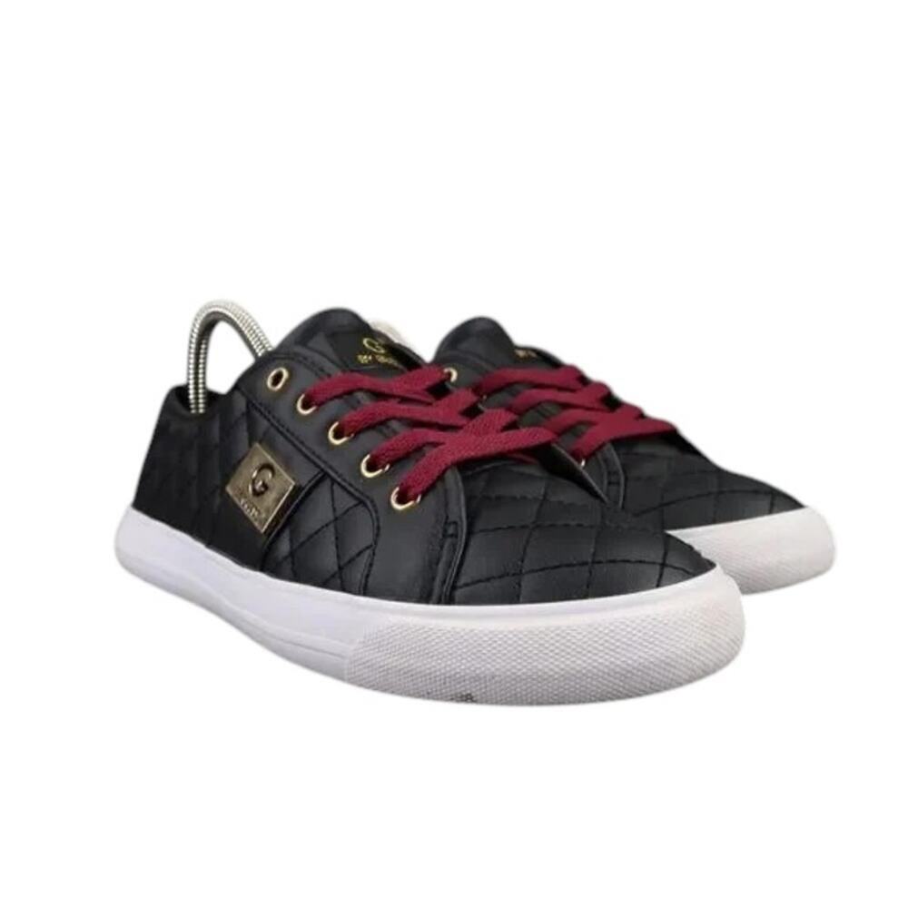G bu Guess Shoes Womens 6.5 Sneakers Fashion Backer Casual Classic Black Quilted